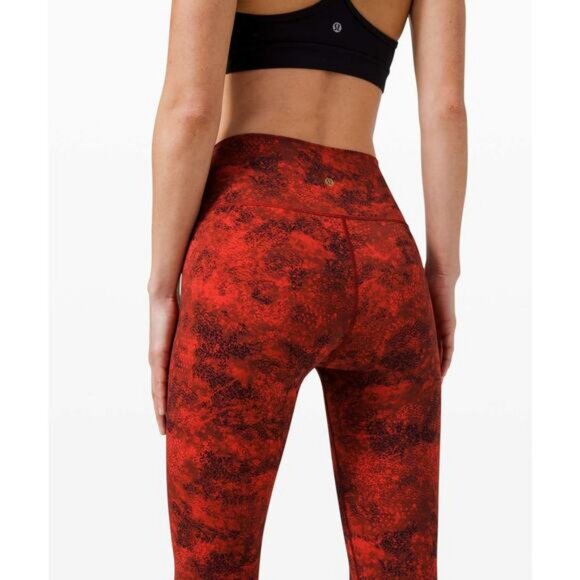 LULULEMON Wunder Under High-Rise Tight 25" Lunar New Year Size 6 Intricate Oasis - Picture 3 of 9